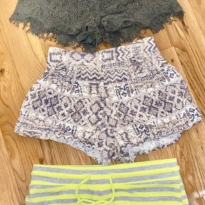 THREE short shorts